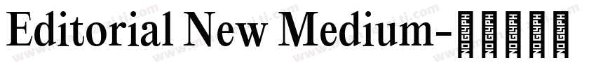 Editorial New Medium字体转换